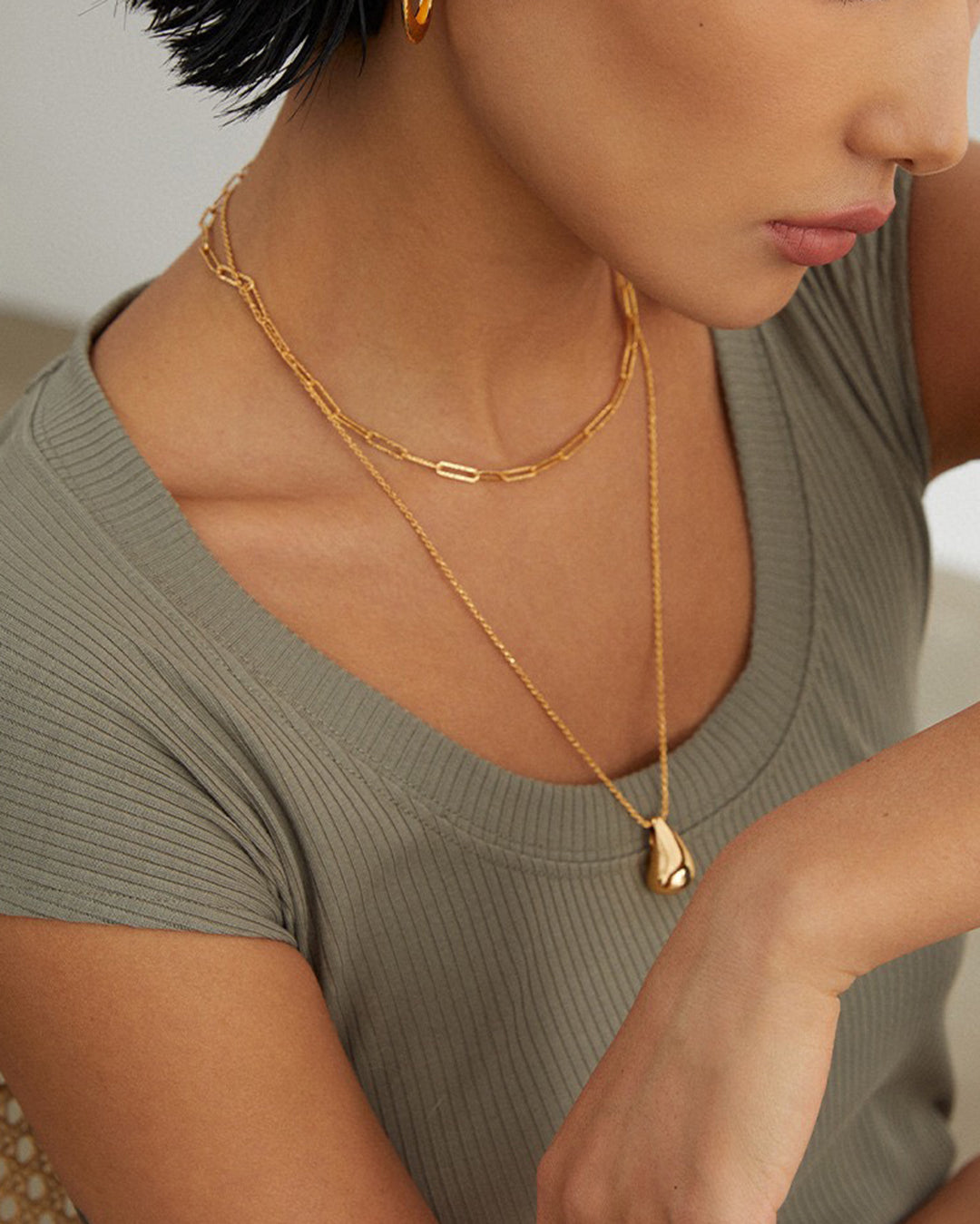 Minimalist Paperclip Chain Necklace