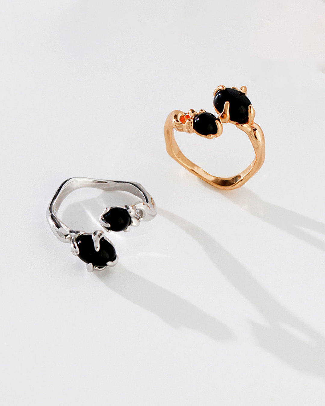 Wrap Around Ring Inlay Black Onyx