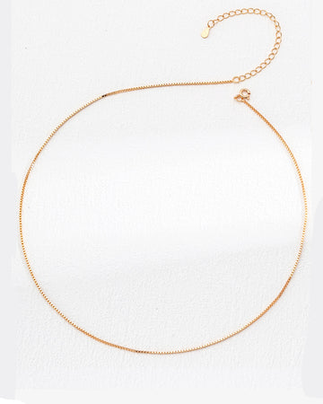 Box Chain Necklace in Gold