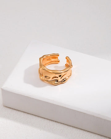 Irregular Chunky Ring in Gold