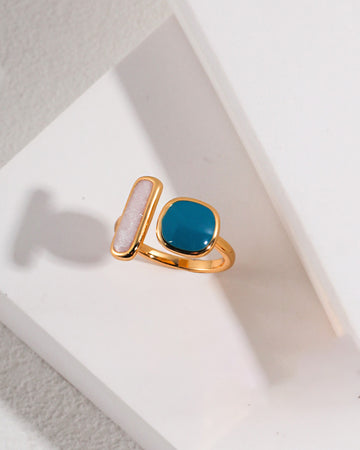 Enamel Statement Band Ring