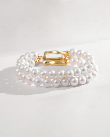 Double-strand Pearl Bracelet