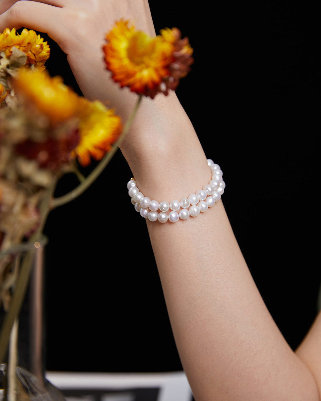 Double-strand Pearl Bracelet