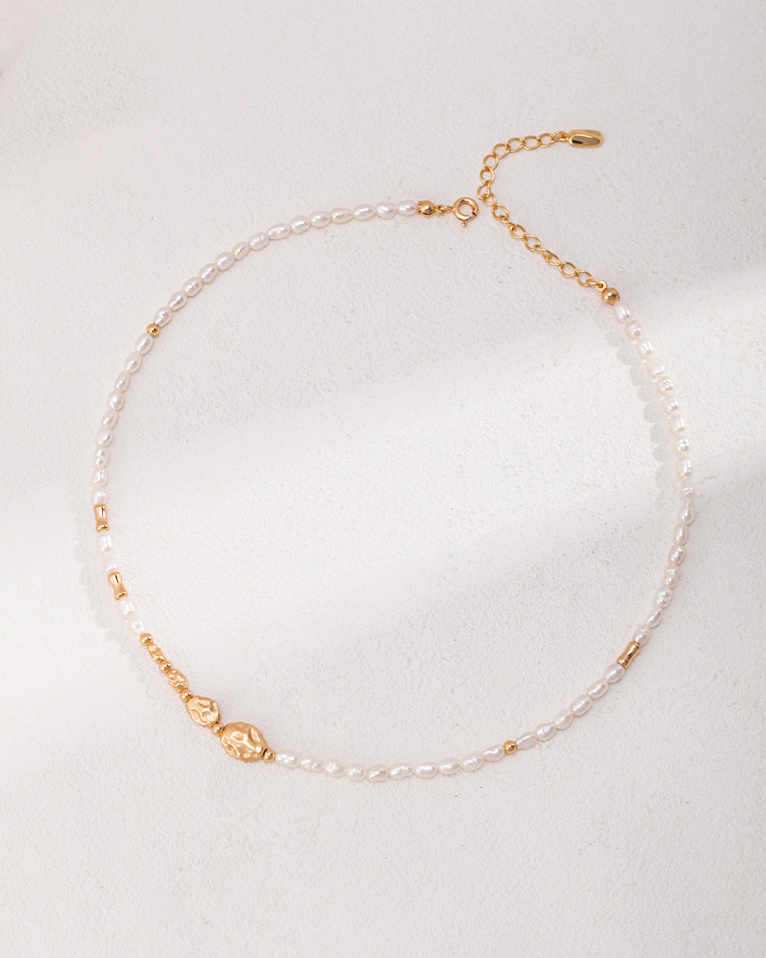 Freshwater Pearl Necklace in Gold