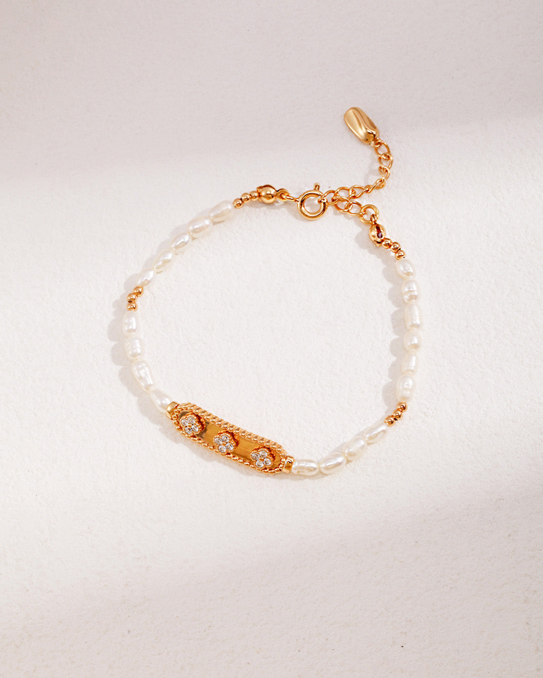 Pearl Bracelet Inlay Zircon