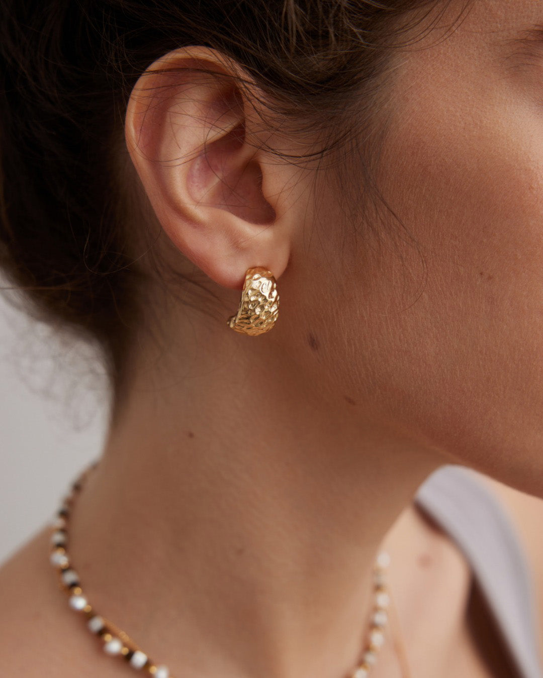 Minimalist Huggie Earrings in 18K Gold