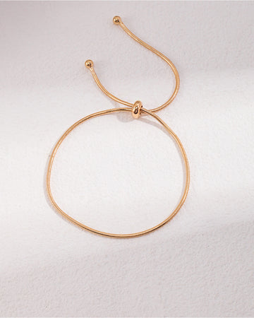 Minimalist Slider Bracelet in Gold