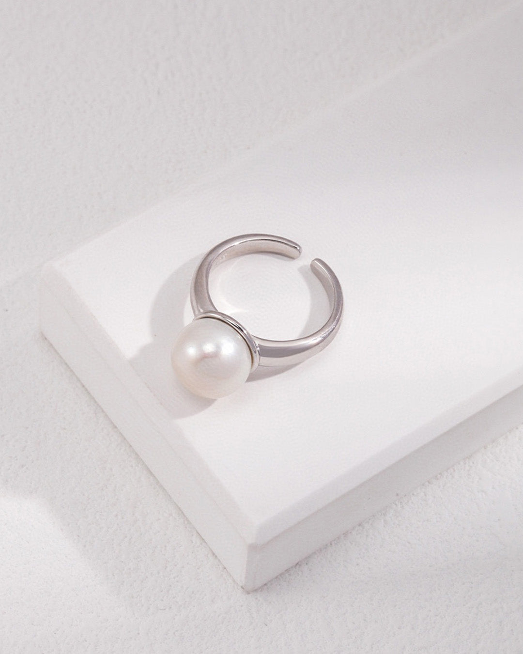 Elegant Open Pearl Ring