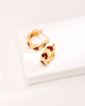 Eternal Love Huggie Earrings in Gold