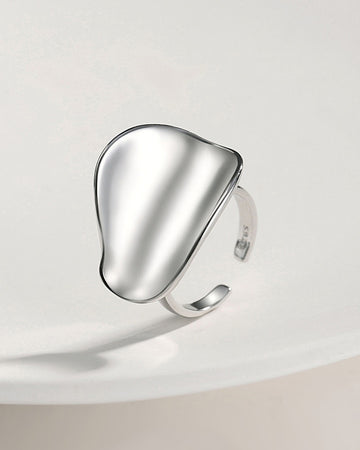 Sculptural Statement Ring in Silver