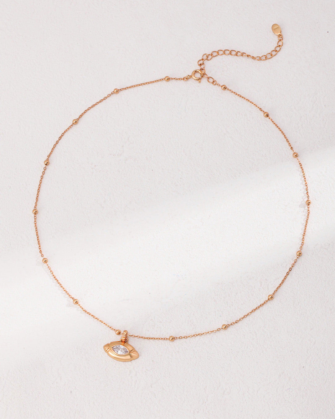 Dainty Gold Pendant Necklace in Zircon